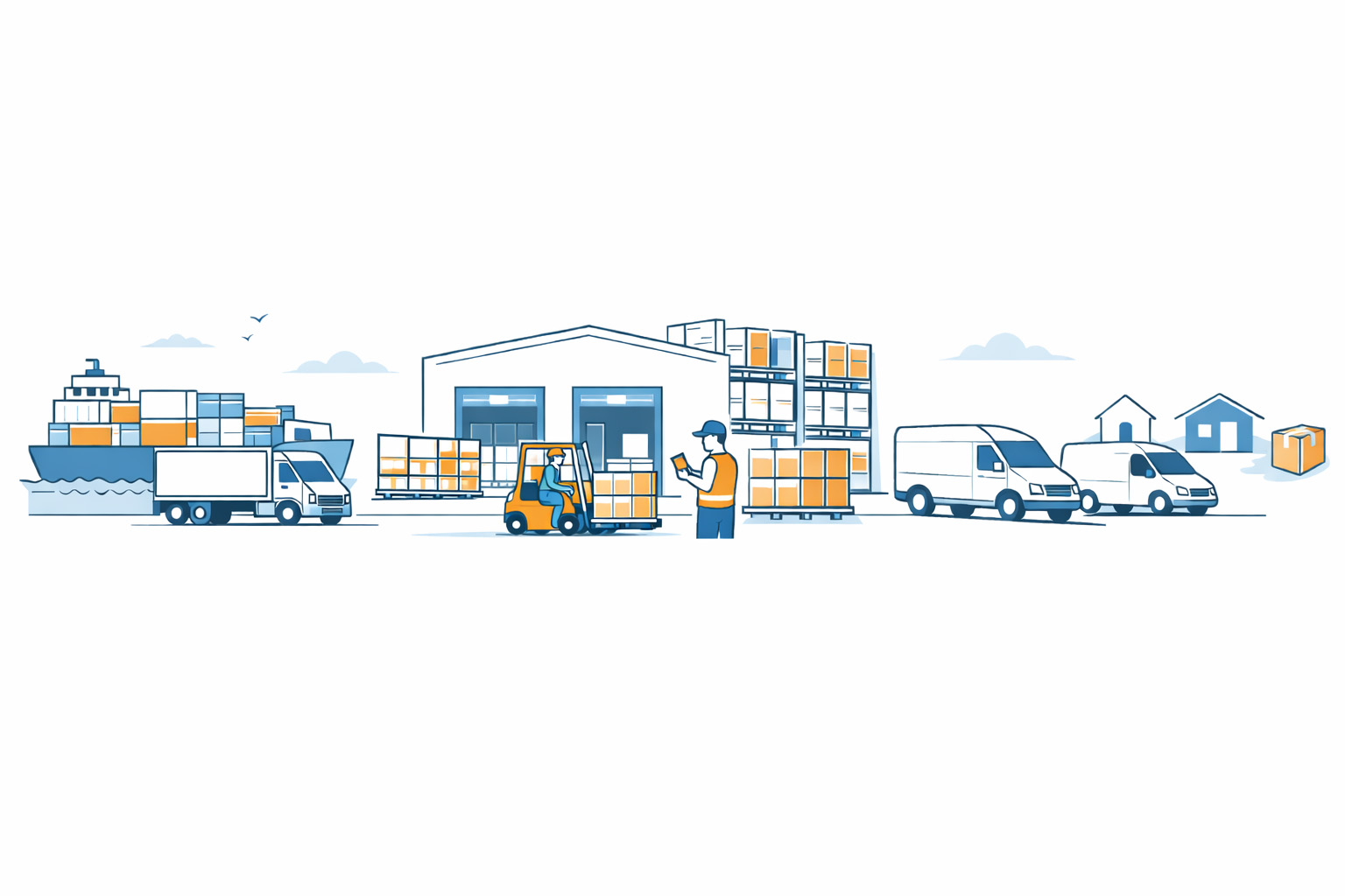 Importer pre-shipment planning and warehouse readiness checklist illustration