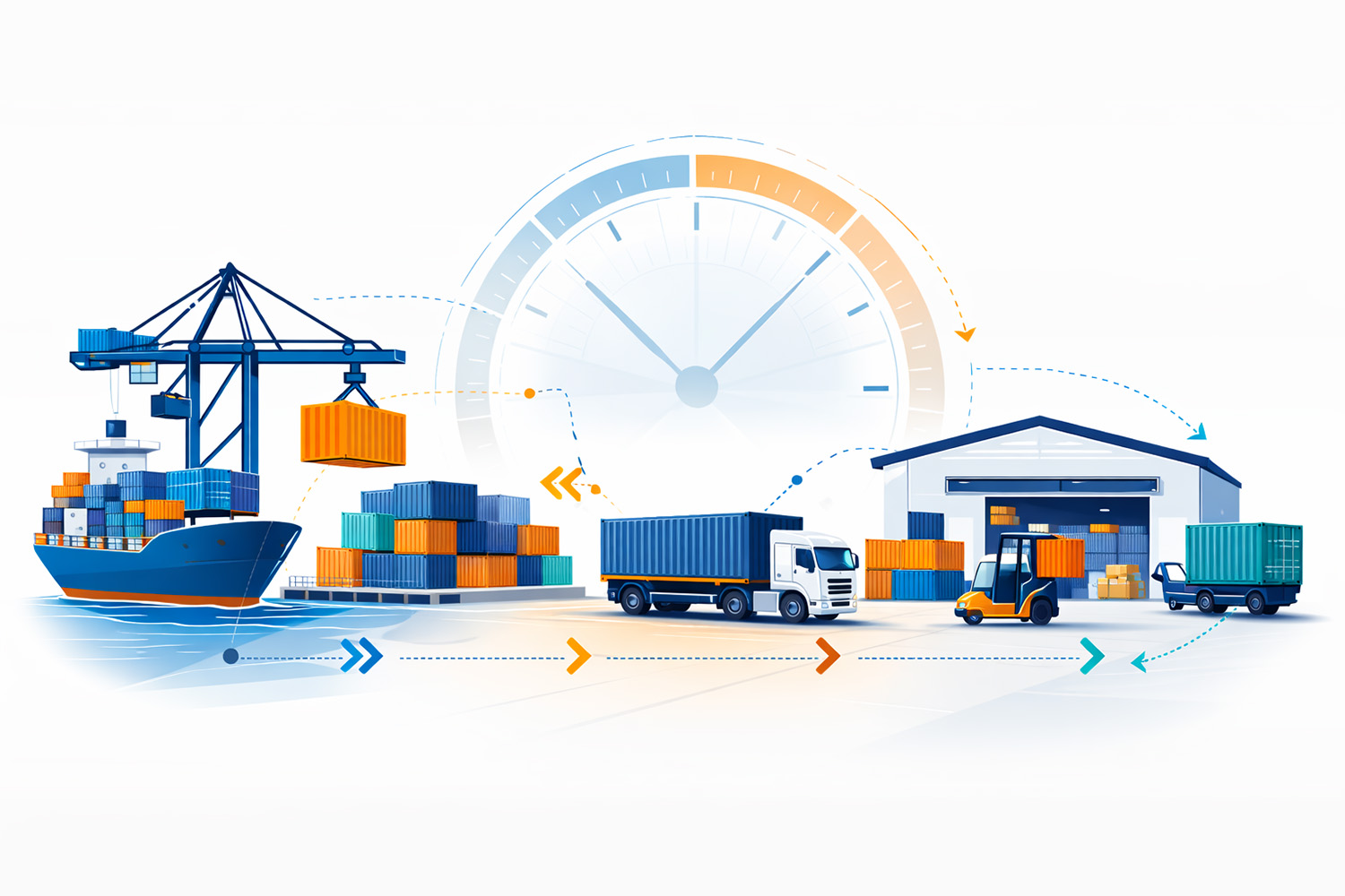 Freight forwarder coordinating drayage truck and warehouse receiving schedule for container delivery