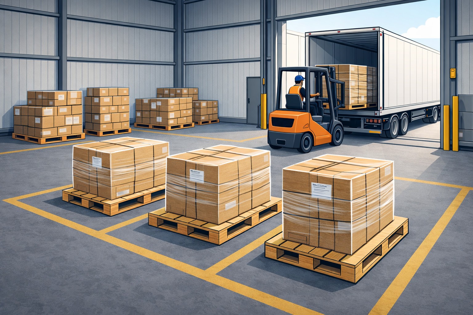 Transload and crossdock warehouse team organizing freight for stronger staging, readiness, and next-step execution after container arrival