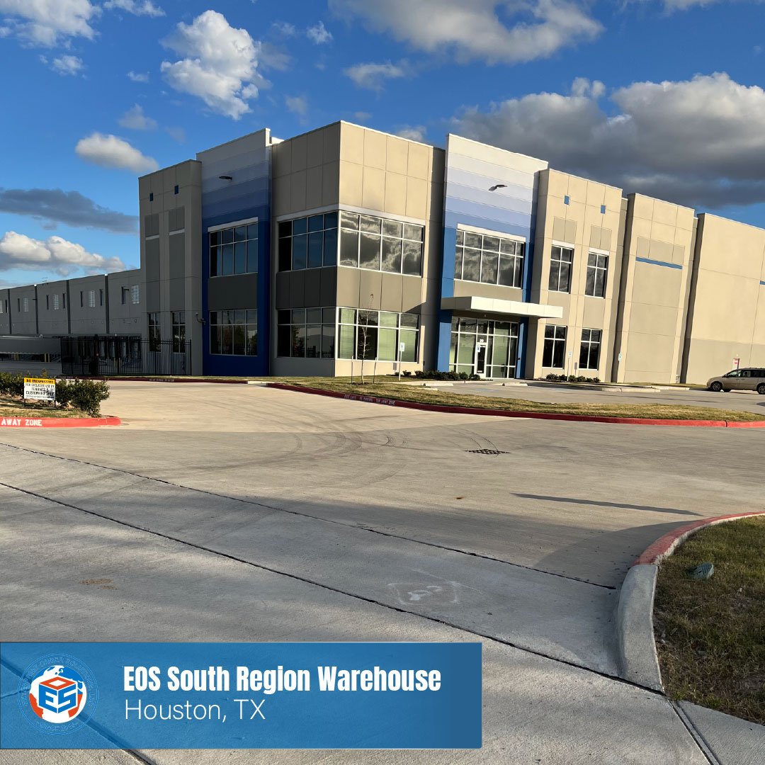 EOS Texas warehouse in Houston TX supporting receiving, storage, order fulfillment, crossdock, and regional distribution operations.