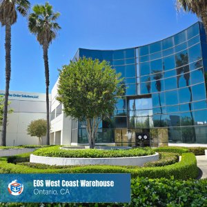 EOS California corporate office and warehouse in Ontario CA supporting West Coast receiving, storage, fulfillment, and ETS dispatch operations.